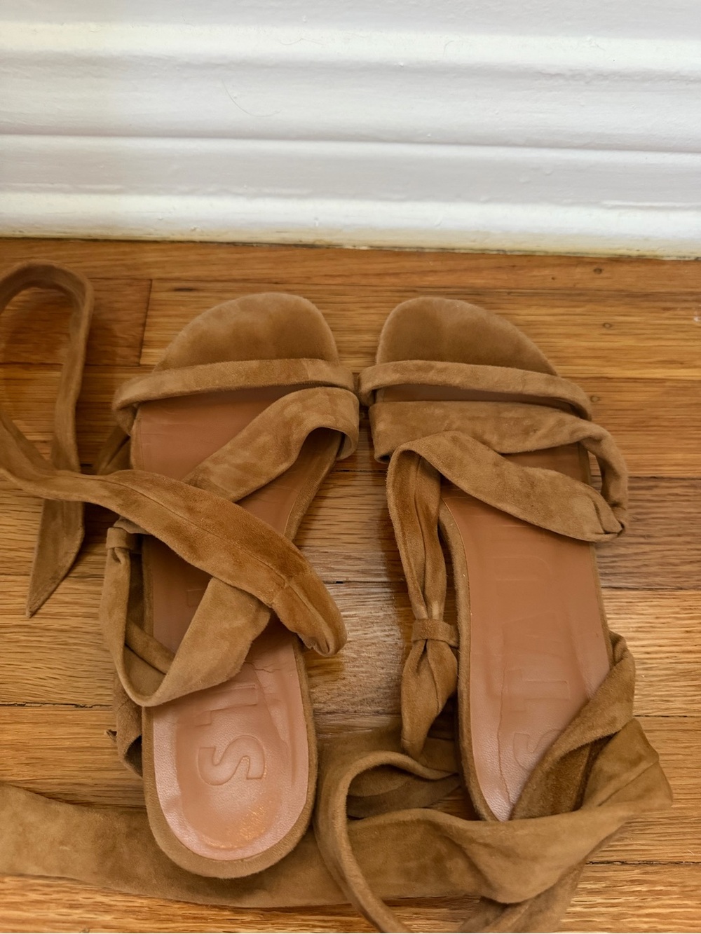 STAUD - Suede Sandals Tan